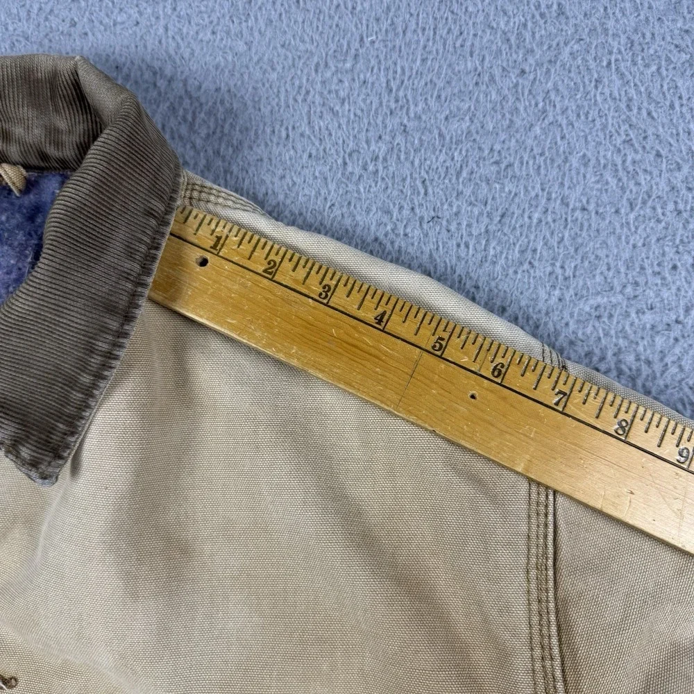 Vtg‎ Carhartt Jacket Size 44 Tan Blanket Lined 70s Chore Coat Canvas 6BLCL C06